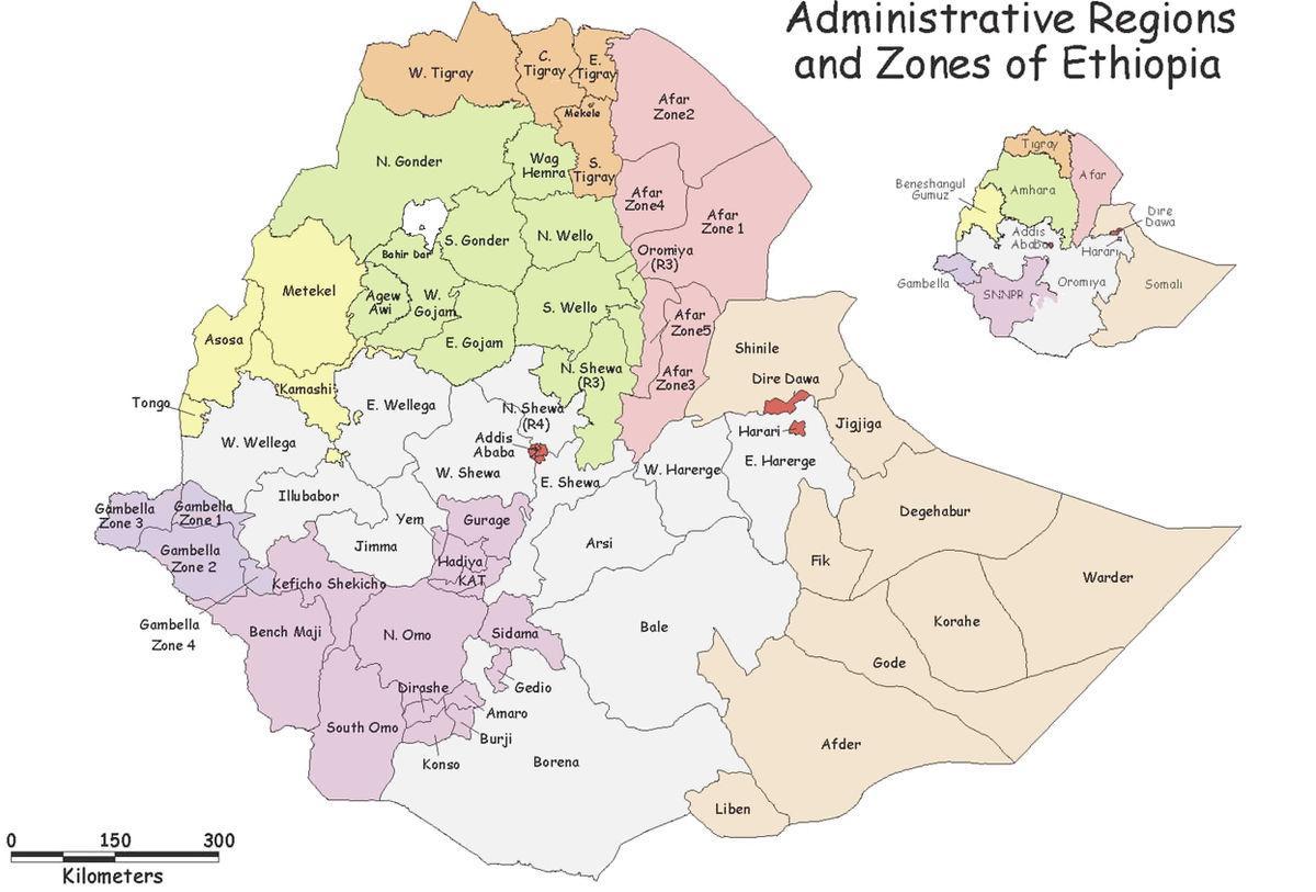 Вореда Etiopiji karti