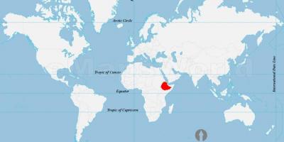 Lokacija na karti svijeta Etiopija 