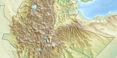 Karta Etiopljanin planine