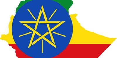 Karta Etiopiji zastava